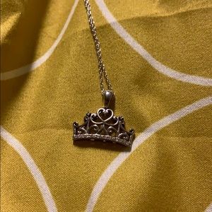 Diamond crown necklace